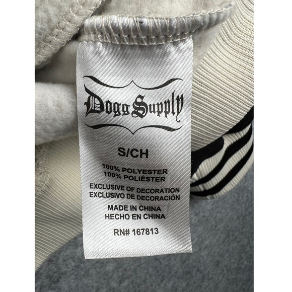 Dogg Supply by Snoop Dogg Varsity Jacket Black Beige Bandana Print Mens S - Picture 4 of 5